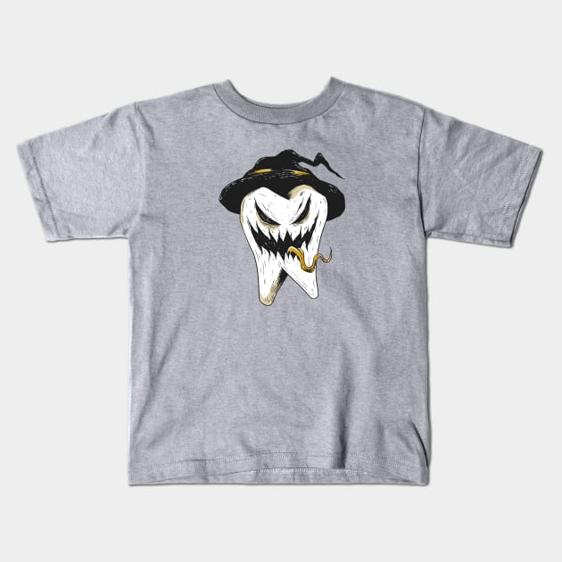 Creepy Halloween Tooth Kids T-Shirt by SLAG_Creative